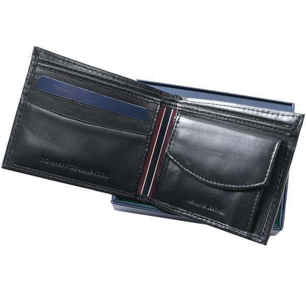 大きいサイズ メンズ TOMMY HILFIGER トミーヒルフィガー レザー 2つ折り 財布 LEATHER WALLET USA直輸入 31tl25x020