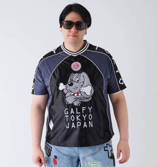 大きいサイズ メンズ GALFY ハンドボール 半袖 Tシャツ ブラック 1258-4262-1 3L 4L 5L 6L