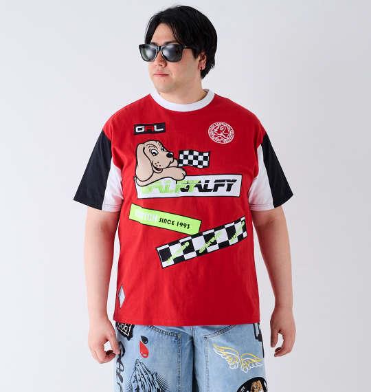 大きいサイズ メンズ GALFY モトクロス系わんわん 半袖 Tシャツ レッド 1258-4263-1 3L 4L 5L 6L