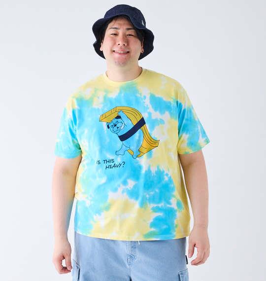 大きいサイズ メンズ HUMAROUS PUG SUSHI Community 半袖 Tシャツ イエロータイダイ 1268-4250-2 3L 4L 5L 6L
