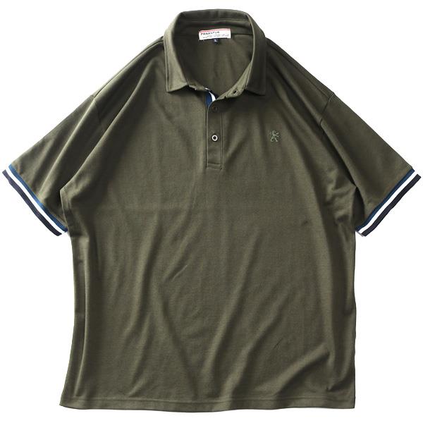 【SB0322】大きいサイズ メンズ PANASPUR パナシュプール 鹿の子 袖ライン 半袖 ポロシャツ 4403-632z
