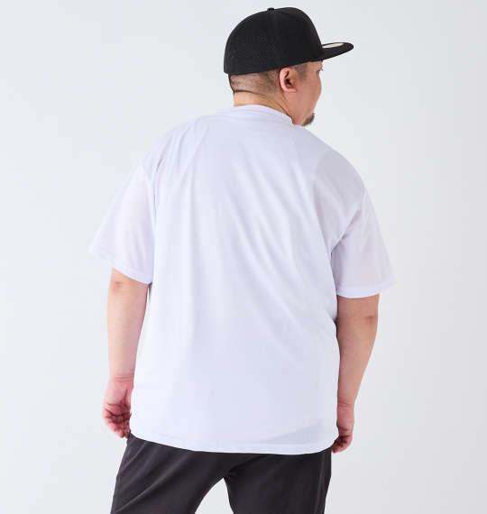 【max8】大きいサイズ メンズ OUTDOOR PRODUCTS DRY メッシュ 半袖 Tシャツ ホワイト 1258-4220-1 3L 4L 5L 6L 7L 8L