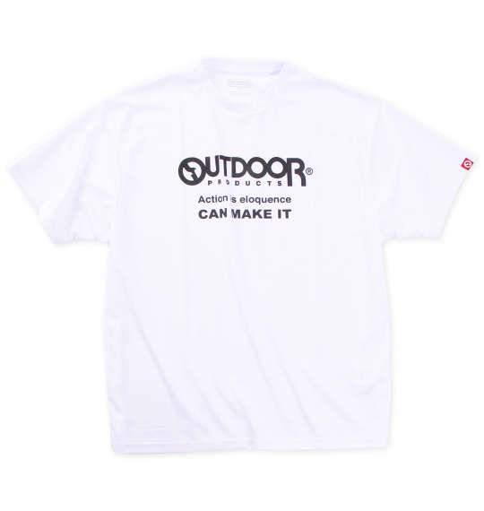 【max8】大きいサイズ メンズ OUTDOOR PRODUCTS DRY メッシュ 半袖 Tシャツ ホワイト 1258-4220-1 3L 4L 5L 6L 7L 8L
