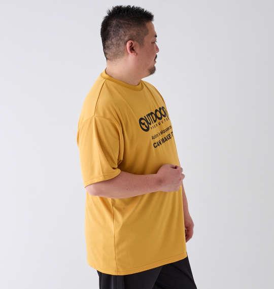 【max8】大きいサイズ メンズ OUTDOOR PRODUCTS DRY メッシュ 半袖 Tシャツ マスタード 1258-4220-4 3L 4L 5L 6L 7L 8L