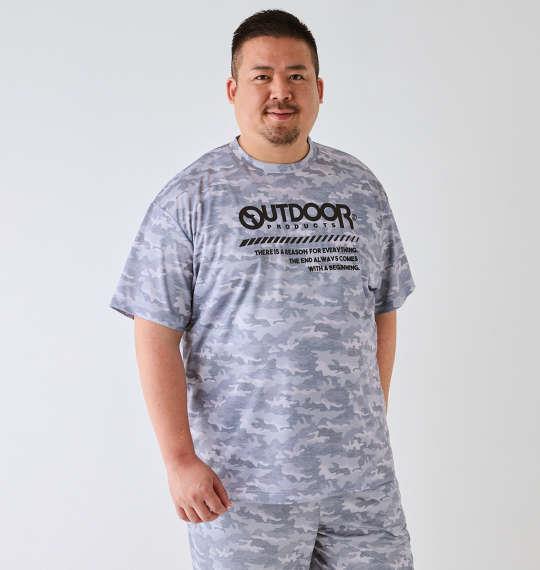 大きいサイズ メンズ OUTDOOR PRODUCTS DRY メッシュ カモフラ柄 半袖 Tシャツ グレー系 1258-4221-1 3L 4L 5L 6L 7L 8L