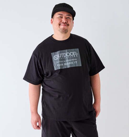 【max8】大きいサイズ メンズ OUTDOOR PRODUCTS 天竺 半袖 Tシャツ ブラック 1258-4222-2 3L 4L 5L 6L 7L 8L