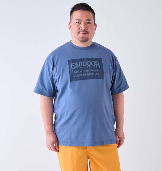 【max8】大きいサイズ メンズ OUTDOOR PRODUCTS 天竺 半袖 Tシャツ ブルーグレー 1258-4222-3 3L 4L 5L 6L 7L 8L