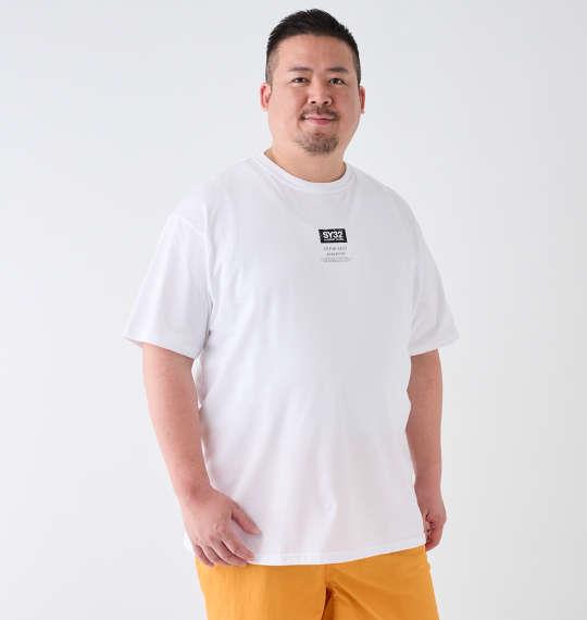 大きいサイズ メンズ SY32 by SWEET YEARS ミニボックスロゴ 半袖 Tシャツ ホワイト 1278-4293-1 3L 4L 5L 6L