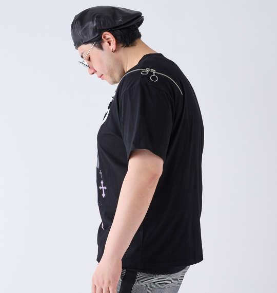 大きいサイズ メンズ PSYCHO NATION サイコ×寝田ルネ デビル 半袖 Tシャツ ブラック 1278-4542-1 3L 4L 5L 6L