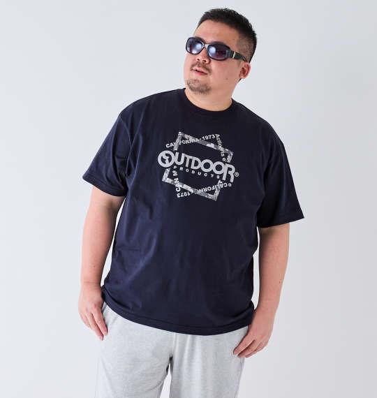 【max8】大きいサイズ メンズ OUTDOOR PRODUCTS 天竺 半袖 Tシャツ ネイビー 1258-4223-2 3L 4L 5L 6L 7L 8L