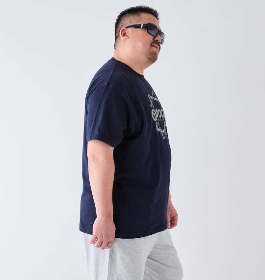 【max8】大きいサイズ メンズ OUTDOOR PRODUCTS 天竺 半袖 Tシャツ ネイビー 1258-4223-2 3L 4L 5L 6L 7L 8L