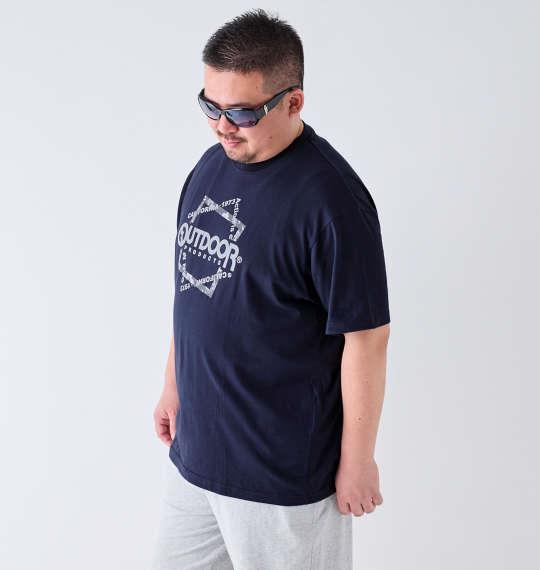 【max8】大きいサイズ メンズ OUTDOOR PRODUCTS 天竺 半袖 Tシャツ ネイビー 1258-4223-2 3L 4L 5L 6L 7L 8L