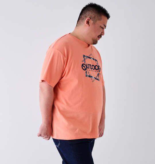 【max8】大きいサイズ メンズ OUTDOOR PRODUCTS 天竺 半袖 Tシャツ オレンジ 1258-4223-3 3L 4L 5L 6L 7L 8L