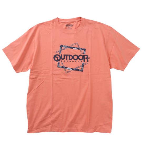 【max8】大きいサイズ メンズ OUTDOOR PRODUCTS 天竺 半袖 Tシャツ オレンジ 1258-4223-3 3L 4L 5L 6L 7L 8L