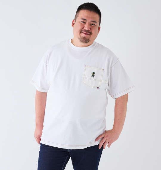 【max8】大きいサイズ メンズ Coleman USAコットン ポケット付 ペインター 半袖 Tシャツ ホワイト 1278-4207-1 3L 4L 5L 6L 7L 8L