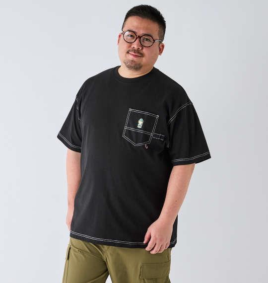 【max8】大きいサイズ メンズ Coleman USAコットン ポケット付 ペインター 半袖 Tシャツ ブラック 1278-4207-2 3L 4L 5L 6L 7L 8L