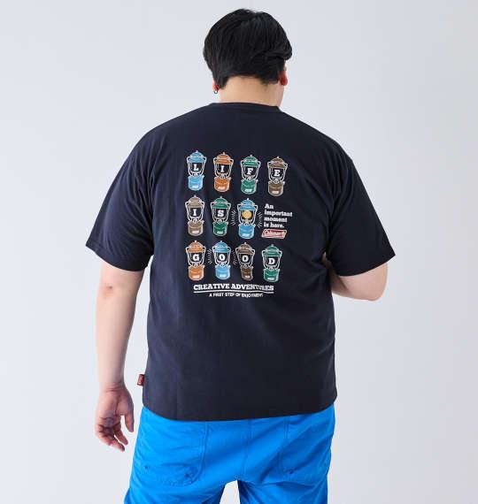 【max8】大きいサイズ メンズ Coleman USAコットン ポケット付 バックランタンプリント 半袖 Tシャツ ネイビー 1278-4208-2 3L 4L 5L 6L 7L 8L