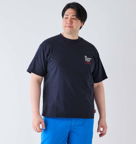 【max8】大きいサイズ メンズ Coleman USAコットン ポケット付 バックランタンプリント 半袖 Tシャツ ネイビー 1278-4208-2 3L 4L 5L 6L 7L 8L