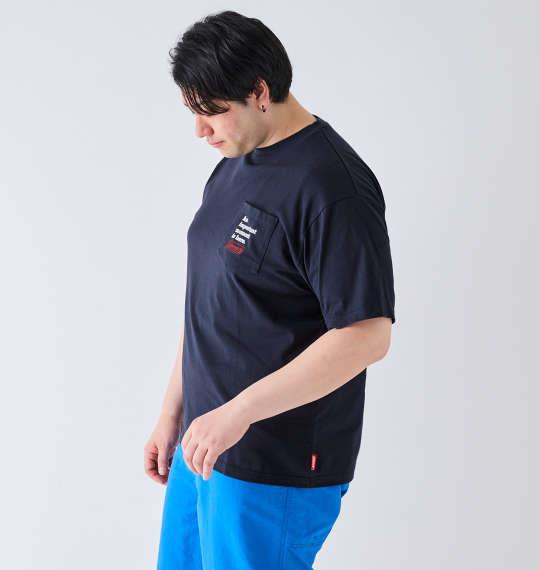 【max8】大きいサイズ メンズ Coleman USAコットン ポケット付 バックランタンプリント 半袖 Tシャツ ネイビー 1278-4208-2 3L 4L 5L 6L 7L 8L
