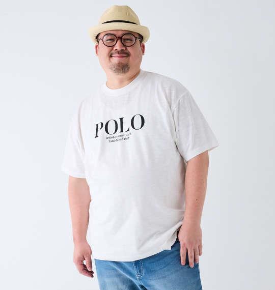 大きいサイズ メンズ POLO BCS POLOクロスロゴ スラブ 天竺 半袖 Tシャツ オフホワイト 1278-4273-1 3L 4L 5L 6L 8L