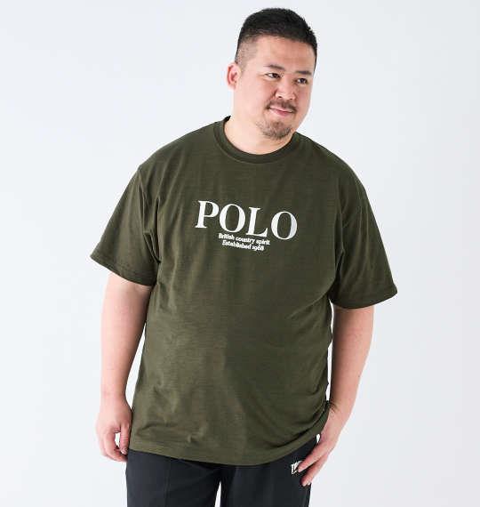 【max8】大きいサイズ メンズ POLO BCS POLOクロスロゴ スラブ 天竺 半袖 Tシャツ カーキ 1278-4273-2 3L 4L 5L 6L 8L