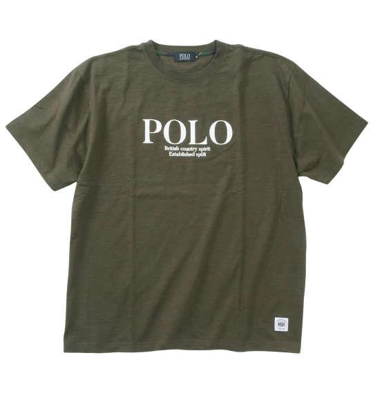 【max8】大きいサイズ メンズ POLO BCS POLOクロスロゴ スラブ 天竺 半袖 Tシャツ カーキ 1278-4273-2 3L 4L 5L 6L 8L