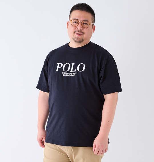 【max8】大きいサイズ メンズ POLO BCS POLOクロスロゴ スラブ 天竺 半袖 Tシャツ ネイビー 1278-4273-3 3L 4L 5L 6L 8L