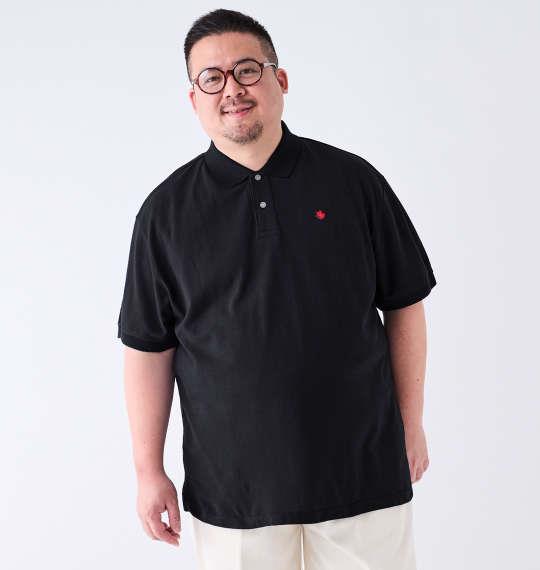 【max8】大きいサイズ メンズ POLO BCS ワンポイント刺繍 半袖 ポロシャツ ブラック 1278-4274-2 3L 4L 5L 6L 8L