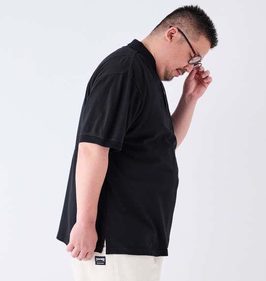 【max8】大きいサイズ メンズ POLO BCS ワンポイント刺繍 半袖 ポロシャツ ブラック 1278-4274-2 3L 4L 5L 6L 8L