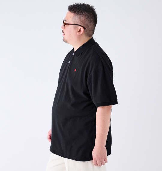 【max8】大きいサイズ メンズ POLO BCS ワンポイント刺繍 半袖 ポロシャツ ブラック 1278-4274-2 3L 4L 5L 6L 8L
