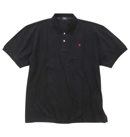【max8】大きいサイズ メンズ POLO BCS ワンポイント刺繍 半袖 ポロシャツ ブラック 1278-4274-2 3L 4L 5L 6L 8L