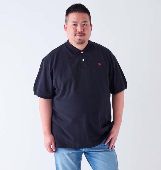 【max8】大きいサイズ メンズ POLO BCS ワンポイント刺繍 半袖 ポロシャツ ネイビー 1278-4274-3 3L 4L 5L 6L 8L