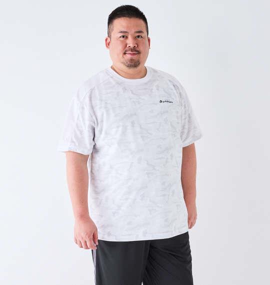 大きいサイズ メンズ Phiten DRYメッシュ 半袖 Tシャツ ホワイト 1278-4557-1 3L 4L 5L 6L 8L