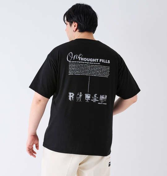 【max8】大きいサイズ メンズ RUSTY ツアーT風グラフィック 半袖 Tシャツ ブラック 1278-4276-2 3L 4L 5L 6L 8L