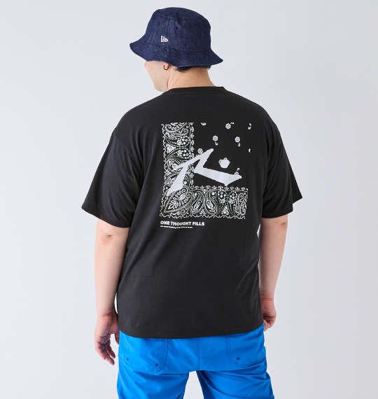 【max8】大きいサイズ メンズ RUSTY バンダナグラフィック 半袖 Tシャツ ブラック 1278-4277-2 3L 4L 5L 6L 8L
