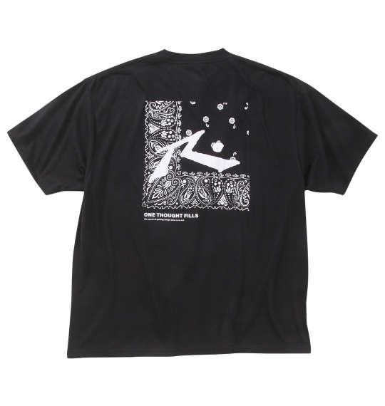 【max8】大きいサイズ メンズ RUSTY バンダナグラフィック 半袖 Tシャツ ブラック 1278-4277-2 3L 4L 5L 6L 8L