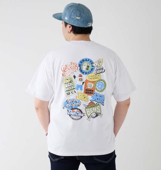 大きいサイズ メンズ BEN DAVIS フリッジドア 半袖 Tシャツ ホワイト 1278-4284-1 3L 4L 5L 6L
