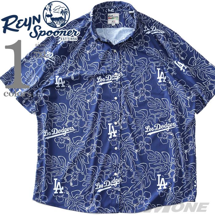 大きいサイズ メンズ REYN SPOONER レインスプーナー 半袖 ボタンダウン シャツ LOS ANGELES DODGERS USA直輸入 b595013123