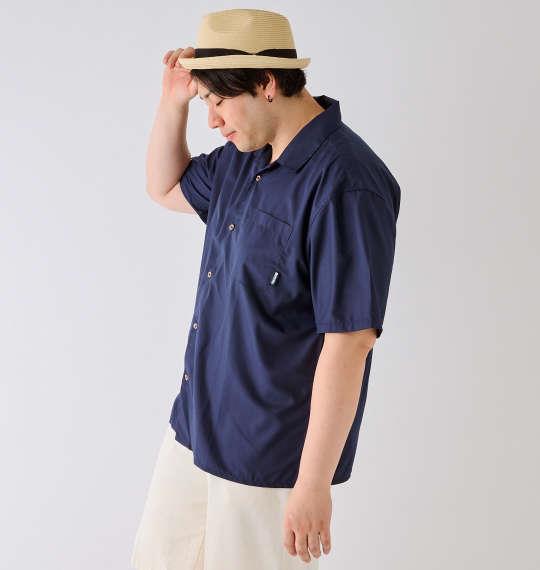 【max8】大きいサイズ メンズ OUTDOOR PRODUCTS 半袖 オープンカラー シャツ ネイビー 1257-4222-3 3L 4L 5L 6L 7L 8L