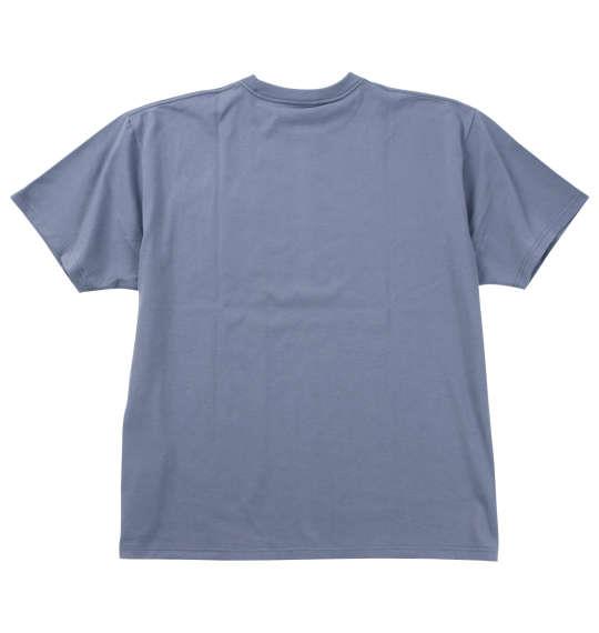 【max8】大きいサイズ メンズ SMILEY FACE T/C 天竺 ポケット付刺繍 半袖 Tシャツ ダスティサックス 1278-4579-3 3L 4L 5L 6L 8L