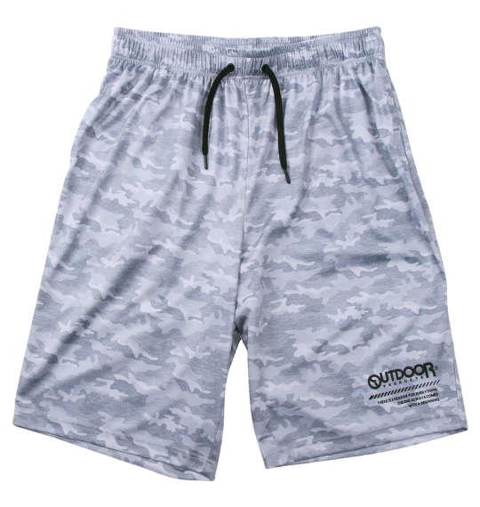 【max8】大きいサイズ メンズ OUTDOOR PRODUCTS DRY メッシュ カモフラ柄 ハーフパンツ グレー 1254-4203-1 3L 4L 5L 6L 7L 8L