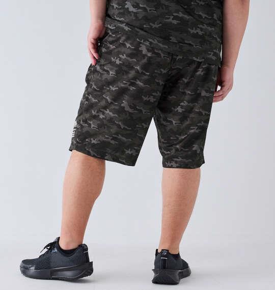 【max8】大きいサイズ メンズ OUTDOOR PRODUCTS DRY メッシュ カモフラ柄 ハーフパンツ ブラック 1254-4203-2 3L 4L 5L 6L 7L 8L