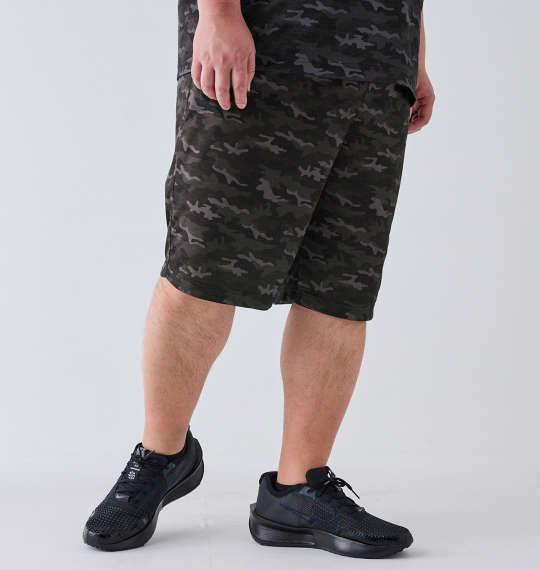 【max8】大きいサイズ メンズ OUTDOOR PRODUCTS DRY メッシュ カモフラ柄 ハーフパンツ ブラック 1254-4203-2 3L 4L 5L 6L 7L 8L