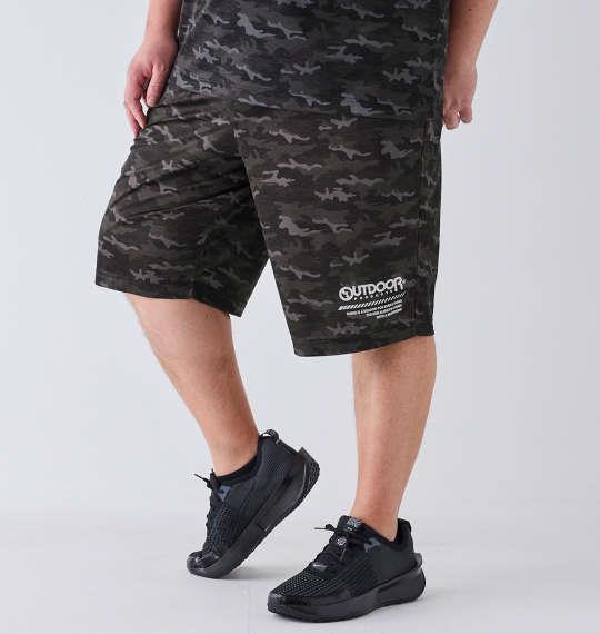 【max8】大きいサイズ メンズ OUTDOOR PRODUCTS DRY メッシュ カモフラ柄 ハーフパンツ ブラック 1254-4203-2 3L 4L 5L 6L 7L 8L