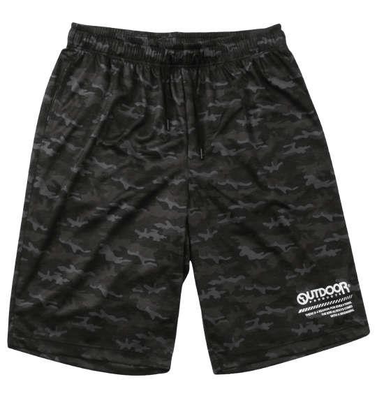 【max8】大きいサイズ メンズ OUTDOOR PRODUCTS DRY メッシュ カモフラ柄 ハーフパンツ ブラック 1254-4203-2 3L 4L 5L 6L 7L 8L