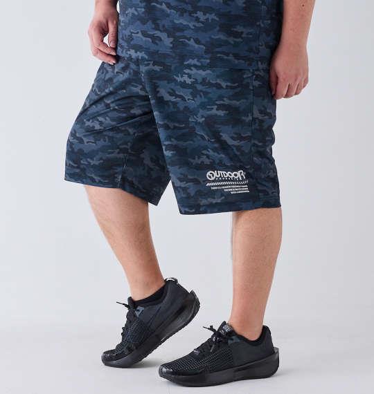 【max8】大きいサイズ メンズ OUTDOOR PRODUCTS DRY メッシュ カモフラ柄 ハーフパンツ ネイビー 1254-4203-3 3L 4L 5L 6L 7L 8L