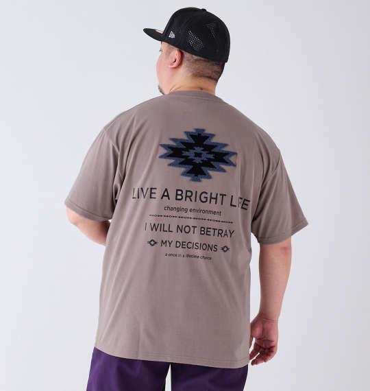 【max8】大きいサイズ メンズ BEAUMERE T/C 天竺 ラバープリント+サガラ刺繍 半袖 Tシャツ ライトカモ 1278-4576-3 3L 4L 5L 6L 8L