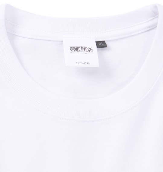 【max8】大きいサイズ メンズ ONE PIECE 天竺 ルフィ 半袖 Tシャツ ホワイト 1278-4598-1 3L 4L 5L 6L 8L