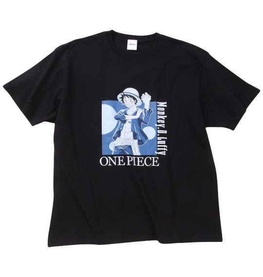 【max8】大きいサイズ メンズ ONE PIECE 天竺 ルフィ 半袖 Tシャツ ブラック 1278-4598-2 3L 4L 5L 6L 8L