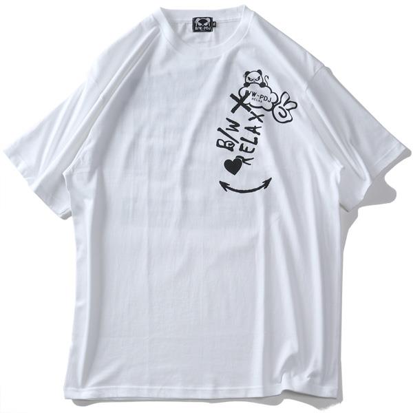 【SB0322】大きいサイズ メンズ B/W-PDJ RELAX パンディエスタ プリントT 半袖 Tシャツ 554886k